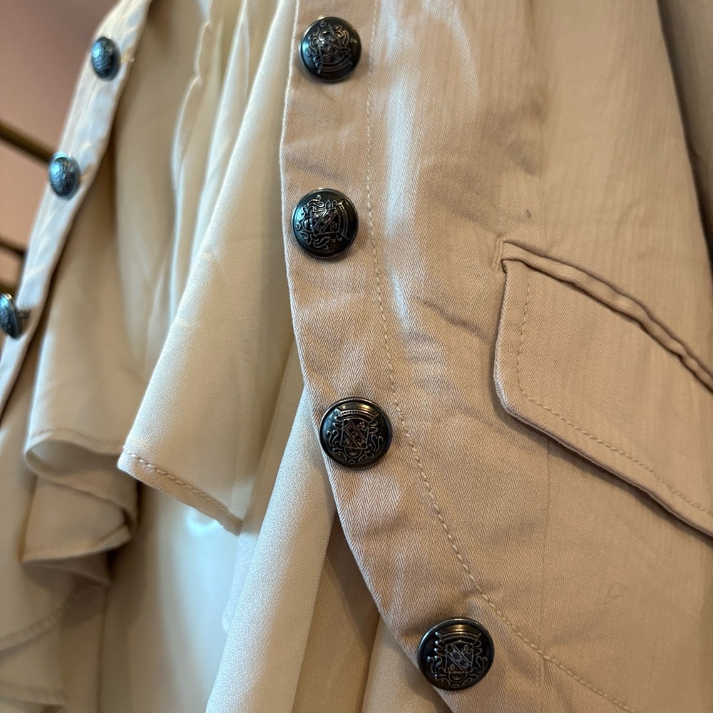 Ruffled Button-Front Draped Romance Jacket - image 7